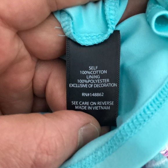 Torrid Babydoll Cotton Crochet Inset Tiered Floral Tank Top Blue 3X - Picture 7 of 7